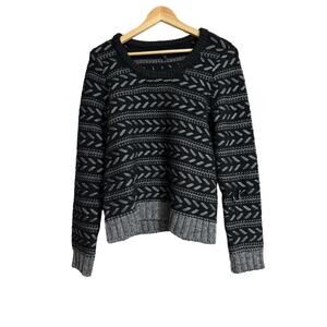 rag & bone Black and Metallic Sweater Medium